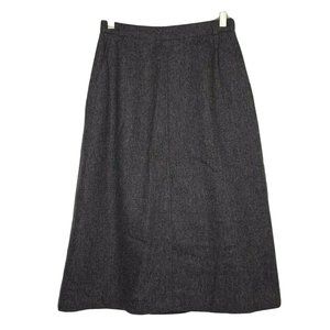 Vintage Koret size 10 100% Wool Union Label Gray A Line Knee Length Lined Skirt